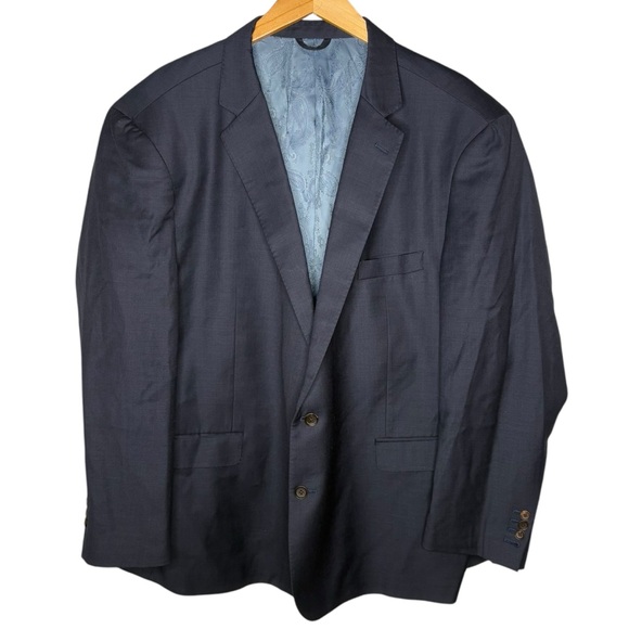 Alton Lane Blazer Navy Blue Wool Sport Coat Jacket Black Label - Picture 1 of 7